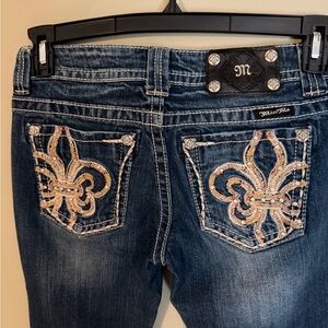 Gorgeous Miss Me Boot Jeans With Embellished Pockets With 32.5” Inseam